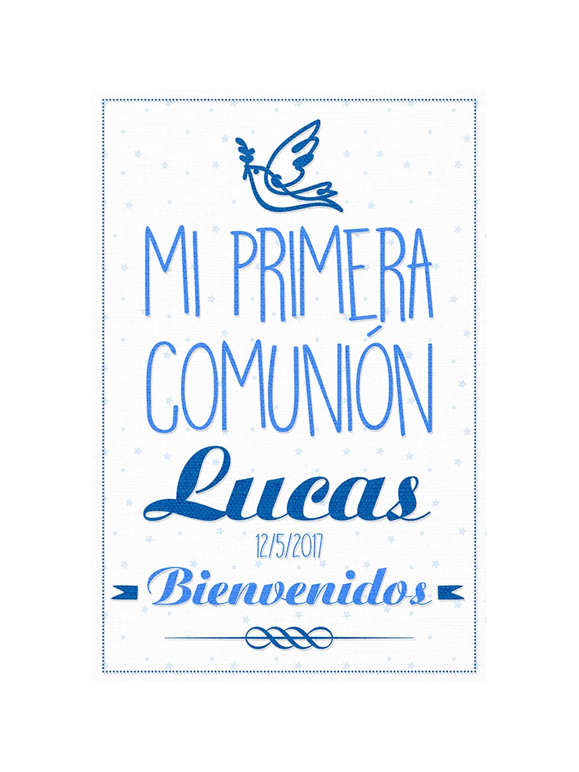 Cartel Comunión | Simple Blue